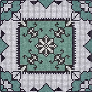 Mosaic tiles background, seamless vector pattern