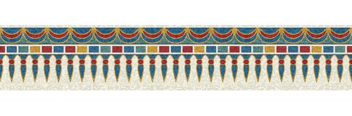 Horizontal border mosaic tiles, vector pattern