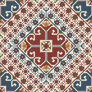 Traditional Bulgarian embroidery vector pattern