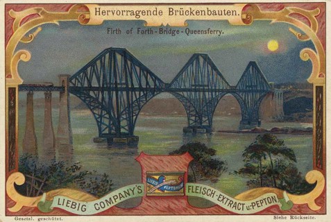 Picture series Outstanding bridge structures, Firth of Forth bridge, Queensferry, Scotland, Liebig