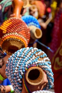 A rattle of African origin called xereque brought to Brazil by slaves and used in samba, carnival,