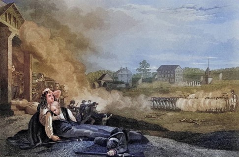 Battle of Lexington and Concord, e Massachusetts USA 1775, Historical, digitally restored