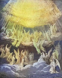Illustration for Paradiso, the Divine Comedy by Dante Alighieri Canto, Glory be to the Father, the