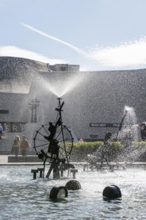 Carnival Fountain by Jean Tinguely and theatre, Tinguely Fountain, Basel, Canton of Basel-Stadt,
