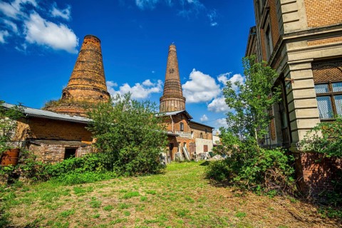 Historic lime kilns, Wriezen, Brandenburg, Germany, Europe