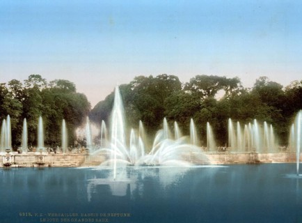 The Latone Basin, Bassin de Latone, Versailles, France, ca 1890, Historical, digitally restored