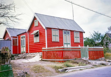 Wooden house of a labourer, Barbados, West Indies 1963, Central America
