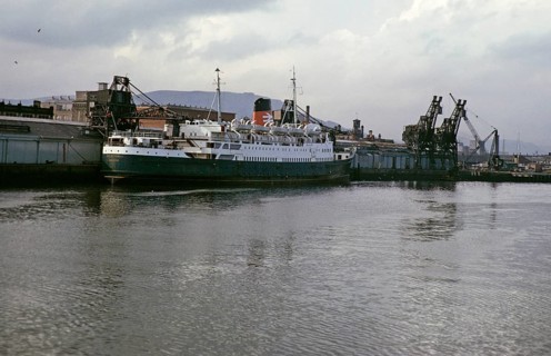 TSS Steamship railway ferry Duke of Rothesay, harbour basin of Belfast, Northern Ireland, United