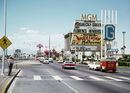 Historic vintage pictures of the Strip in Las Vegas, Nevada, USA in 1976