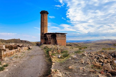 Manuchihr Mosque, Ani Archaeological site, Kars, Turkey, Asia