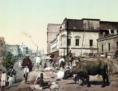 Calcutta. Harrison Road, India, Historic, digitally restored reproduction from a 19th century