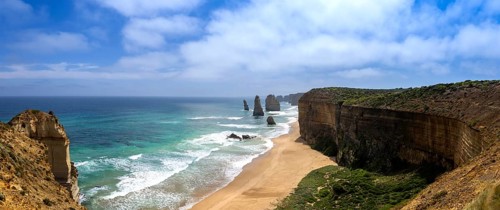 Scenic 12 Twelve Apostles national park landscape in Australia near Melbourne.