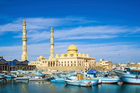 Al Mina Mosque, Hurghada, Red Sea, Egypt, Africa