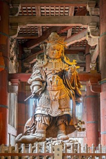 Komokuten guardian statue, Todai-ji, Todaiji temple, Nara, Japan, Asia
