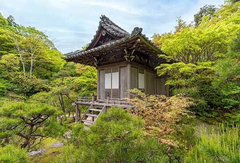 Jibutsudo shrine, Okochi Sanso Garden, Arashiyama, Kyoto, Japan, Asia