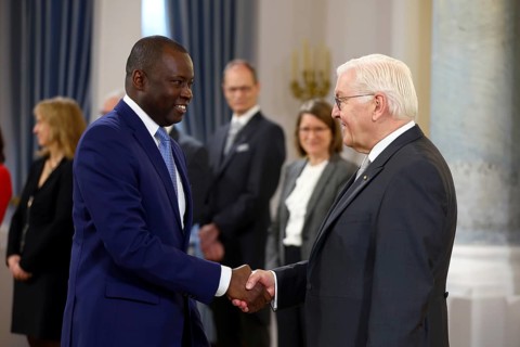 Cheikh Tidiane Sall Senegal is received by Frank-Walter Steinmeier (President of the Federal