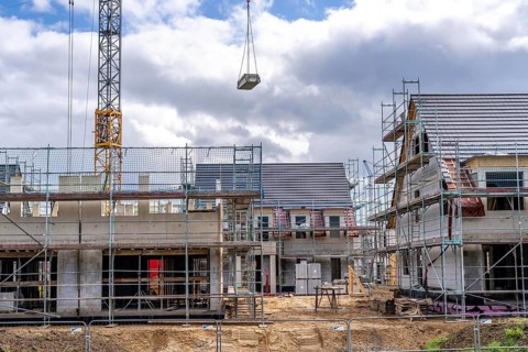 New development district, around 140 detached and semi-detached villas being built in the south of