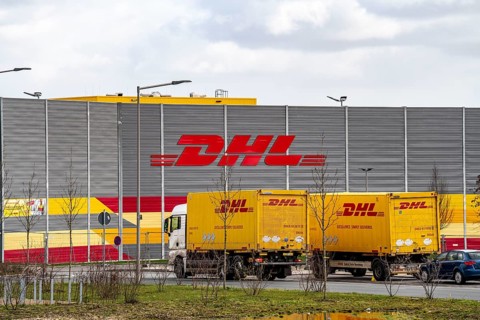 DHL Logistik Zentrum am O-Werk, former administration building of the Opel plant in Bochum, part of