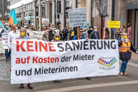 Demonstration against property companies such as Vonovia and others, against rent increases, for