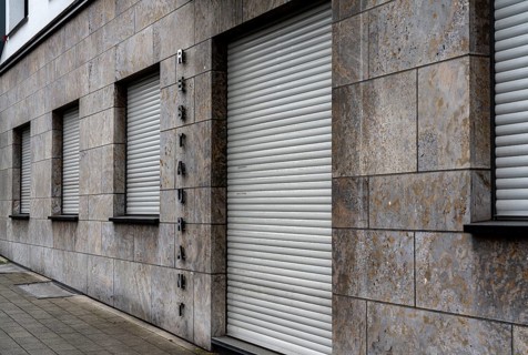 Facade of a restaurant, closed gastronomy, during the third lockdown in the Corona crisis,