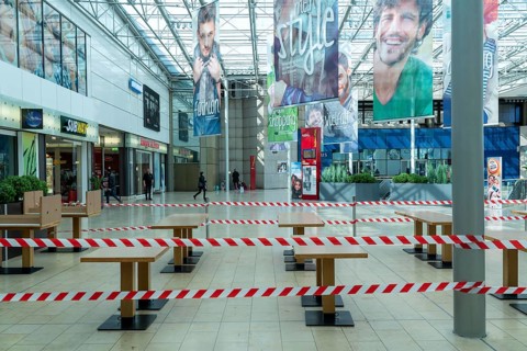 Effects of the coronavirus pandemic in Germany, Essen, Rathaus Galerie shopping centre,