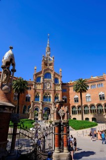 Historic clinic complex of the Hospital de la Santa Creu i Sant Pau, Barcelona, Catalonia, Spain,