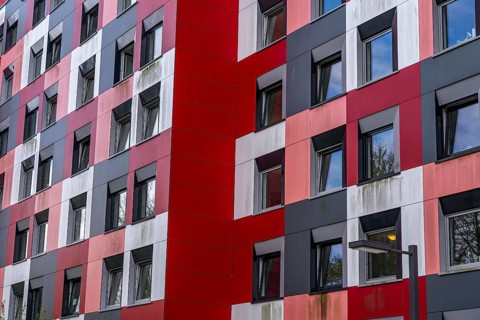 Student hall of residence of the Studierendenwerk Essen-Duisburg in Essen, over 310 furnished rooms