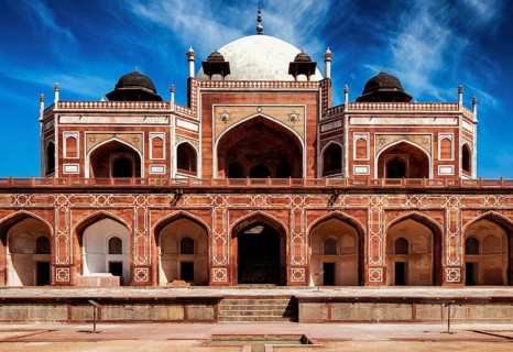 Humayun's Tomb. Delhi, India. UNESCO World Heritage Site. Frontal View