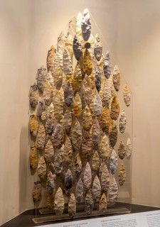 Sharpened flint blade offerings, El Tigre Itzamkanac, Terminal Classic period, Mayan archaeological