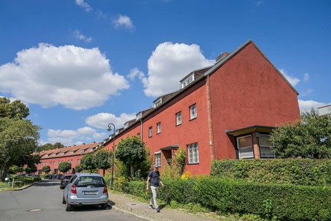 Residential buildings, Hüsung, Hufeisensiedlung, Britz, Neukölln, Berlin, Germany, Europe