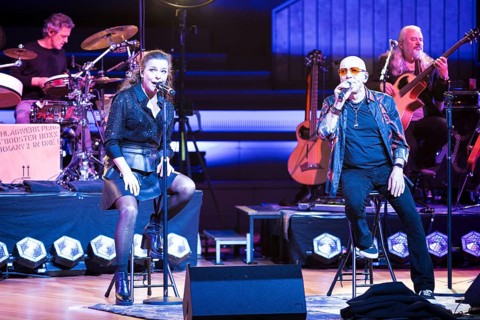 Julia Neigel and Toni Krahl, singers from Silly live on elektroAKUSTIK Tour in the sold-out Berlin