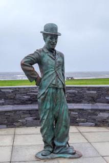 Charlie Chaplin Statue, An Coireán or Waterville, Iveragh Peninsula, County Kerry, Province of