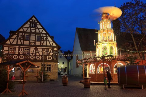 Christmas market in Forchheim, Upper Franconia, Bavaria, Germany, Europe