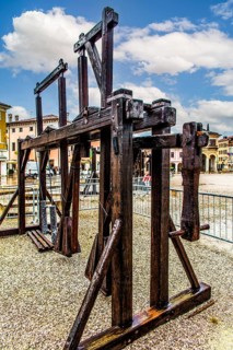Equipment for the construction of the fortress walls, in Piazza Grande, Piazza Vittorio Emanuele,