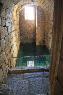 Moorish water cistern building inside Alcazaba fortress, Merida, Extremadura, Spain, Europe