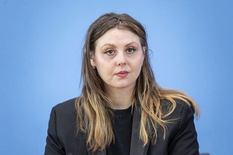 Ariel Elbert, board member of Keshet Germany, recorded during a press conference at the Federal