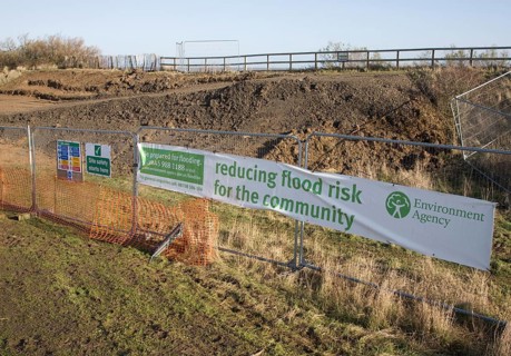 Environment Agency emergency work to repair storm damage at East Lane, Bawdsey, Suffolk, England,
