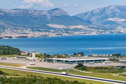 Overview of Split Airport, Croatia, Europe