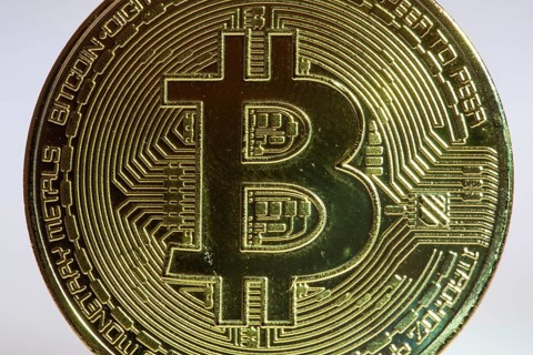 Bitcoin, cryptocurrency, symbol coin, optical placeholder for the digital currency