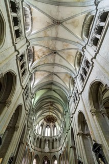 Saint-Antoine l'Abbaye labeled Les Plus Beaux Villages de France. Interior of the Abbey Church