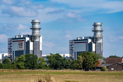 Trianel Hamm-Uentrop combined-cycle gas and steam power plant, two power plant units, each with an