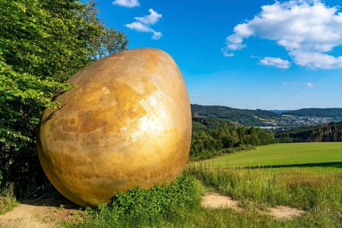 Forest Sculpture Trail Wittgensteiner Sauerland, 23 kilometre long trail, part of the Rothaarsteig,