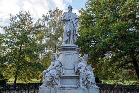 The Goethe Monument in Berlin's Großer Tiergarten, Berlin, Germany, Europe