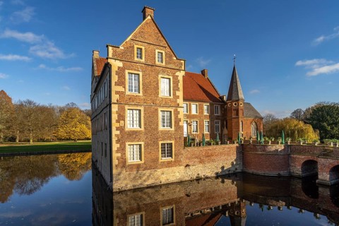 Burg Hülshoff, Havixbeck, Münsterland, North Rhine-Westphalia, Germany, Europe