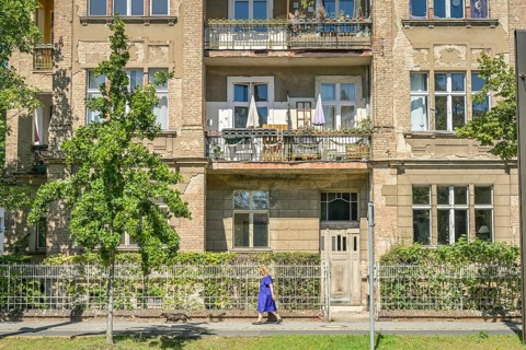 Dilapidated house, broken facade, Berliner Straße 93, Berliner Vorstadt, Potsdam, Brandenburg,