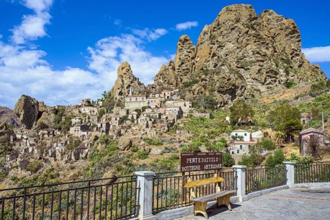 Ghost Town, Pentedattilo Village, Calabria, Italy, Europe