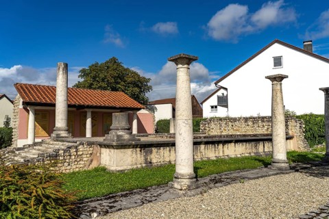 The Roman Temple of Apollo Grannus in Faimingen near Lauingen, Bavaria, Germany, Europe