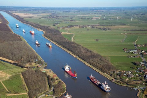 North Baltic Sea Canal, canal trip, Europe, Germany, Schleswig, Holstein, Brunsbüttel, landscape,