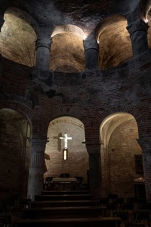 Interior of the Rotonda di San Lorenzo, Mantua, Italy, Europe