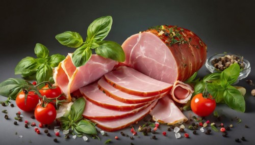 Food, ham, smoked salmon ham, AI generated, AI generated